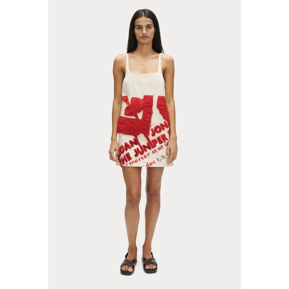 Rachel Comey Tank Mini Dress Joan Jonas Fringe Twill Red Juniper Tree $695 Sz 00 - Picture 4 of 16
